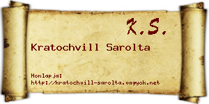 Kratochvill Sarolta névjegykártya